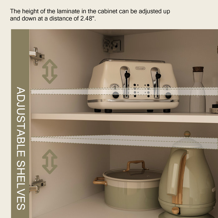 OMFG Slab 63'' W x 55.1'' H White Medium Density Fiberboard (MDF